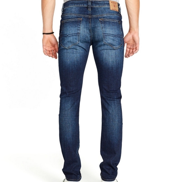 Men's Buffalo David Bitton Ash blue Denim Slim Jeans - Picture 3 of 9